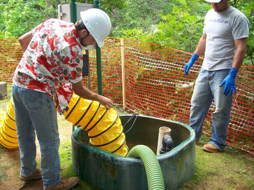 Venting of ATU for entrance Northeast Georgia based GSI offers septic system installation, maintanance and repair